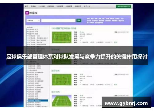 足球俱乐部管理体系对球队发展与竞争力提升的关键作用探讨